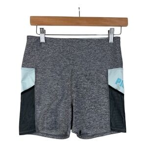 Victoria's Secret Pink Ultimate‎ Bike Shorts size Medium Gray/Blue